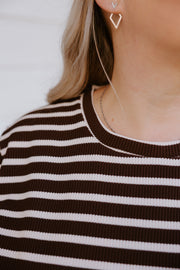 Lauren Dress - Chocolate Stripe