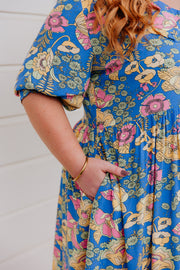 Asher Dress - Blue Floral