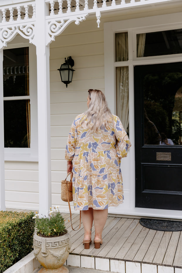 Gin Dress - Blue/Green Floral