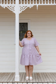 Eden Dress - Lilac/Pink check