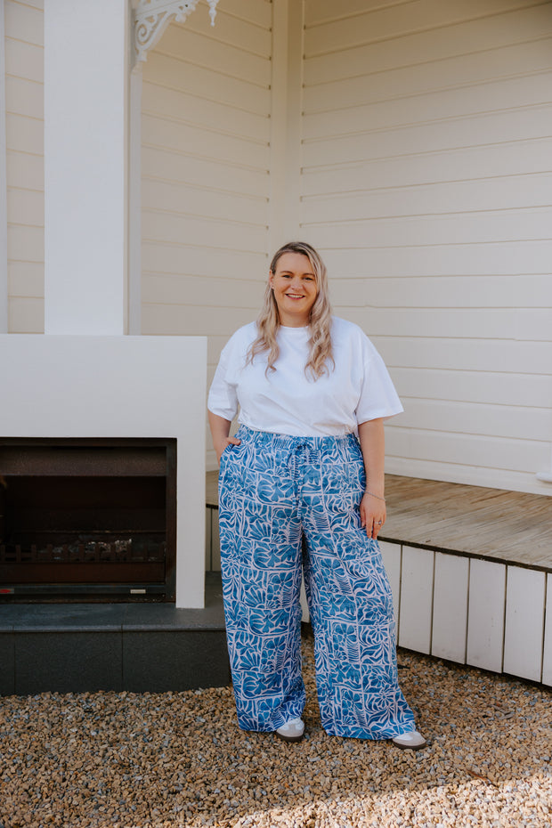 Chilli Pants - Blue Pattern