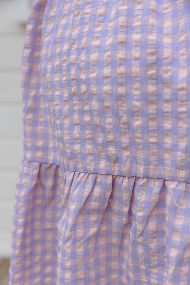 Eden Dress - Lilac/pink check