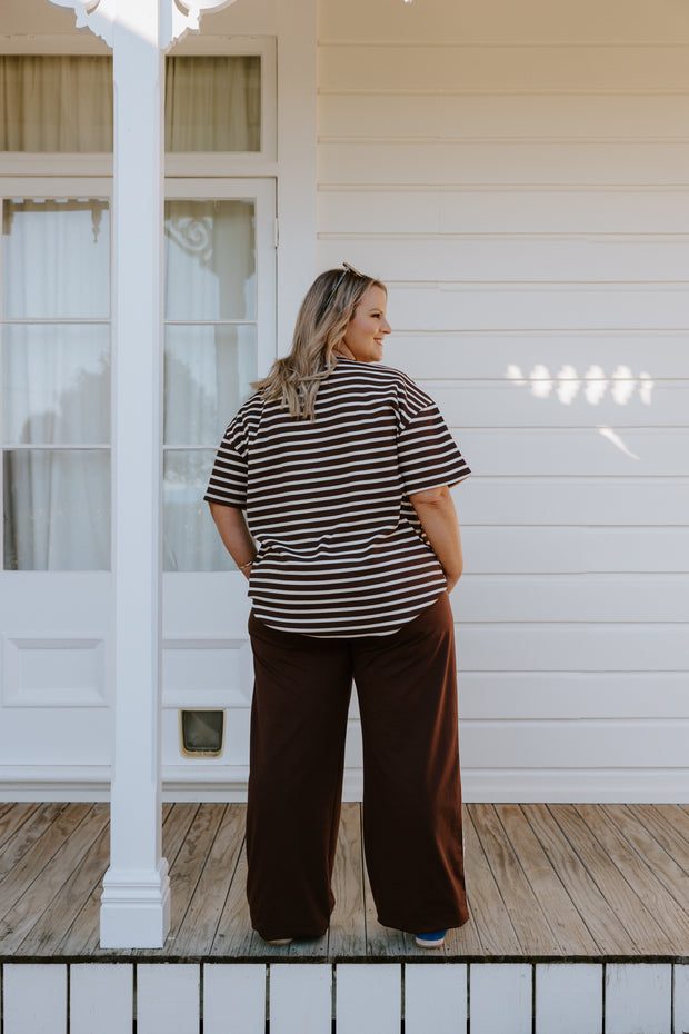 Baz Pants - Brown/Brown Heart