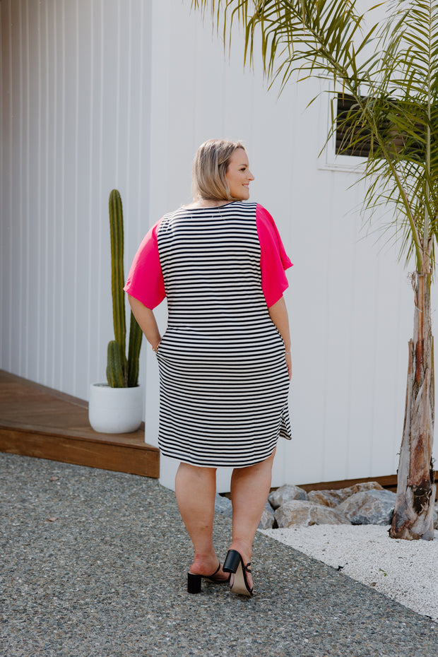 Belle Dress (Short) - Stripe