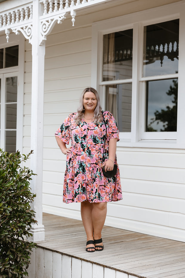 Eden Dress - Black Floral