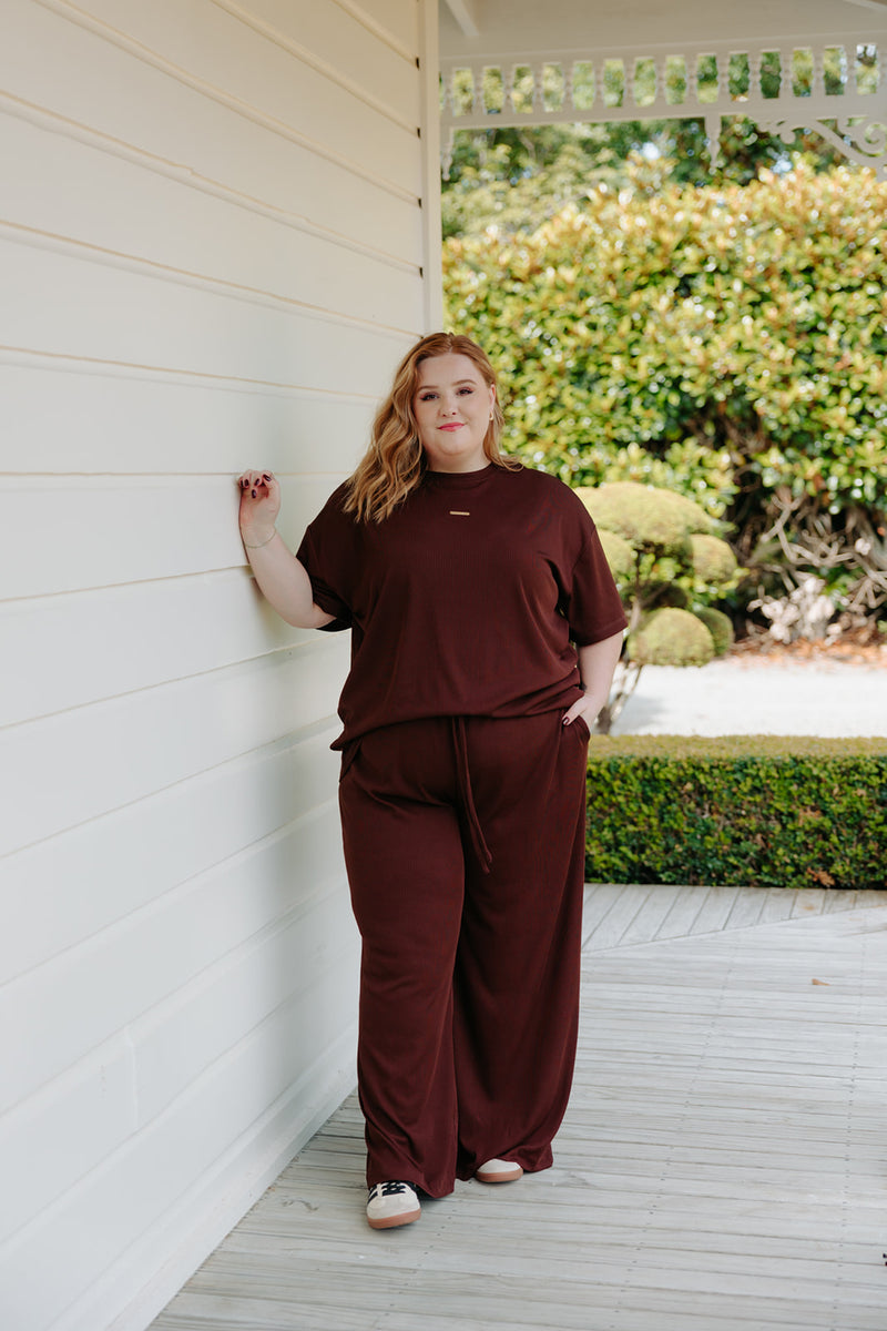 Oversized Tee - Chocolate Texture – Ruby & Rain