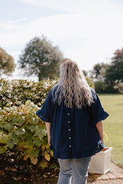 Odette Blouse - Navy