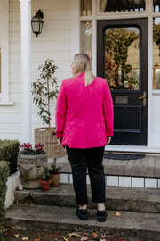 Boyfriend Blazer - Pink/Pink Plaid