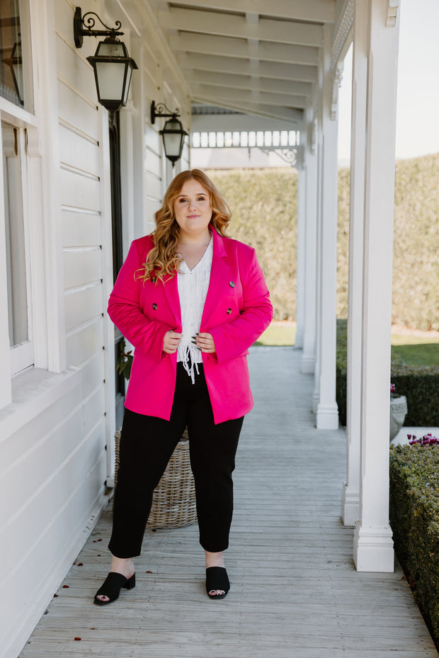 Longline Blazer - Pink