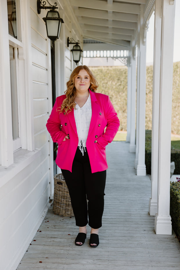 Longline Blazer - Pink