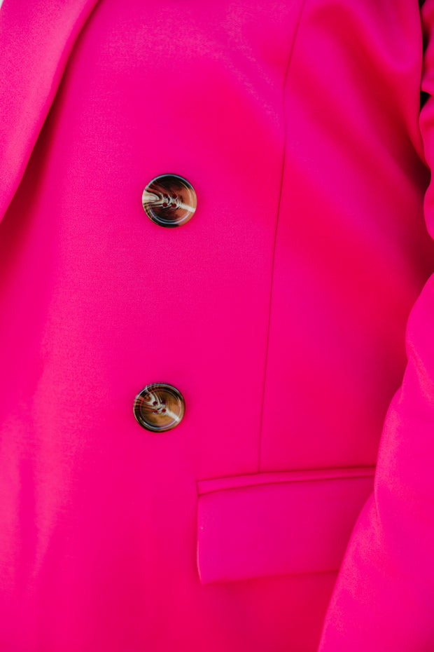 Longline Blazer - Pink