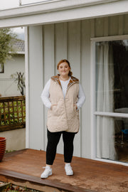 Quilted Vest - Cream/Beige