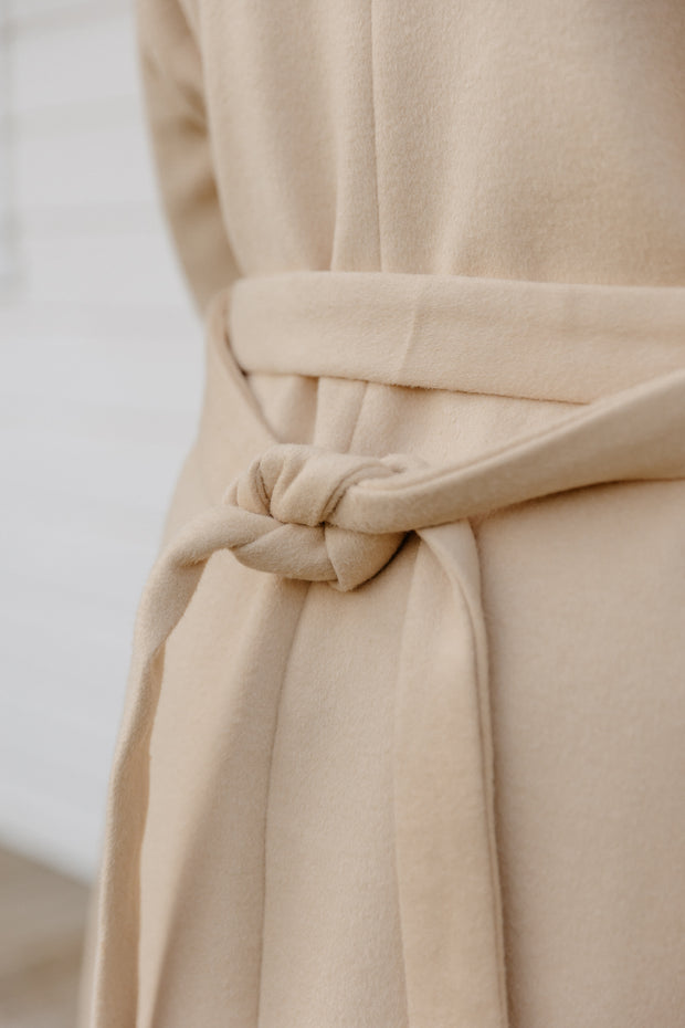 Wool Long Coat - Camel