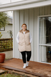 Quilted Vest - Cream/Beige