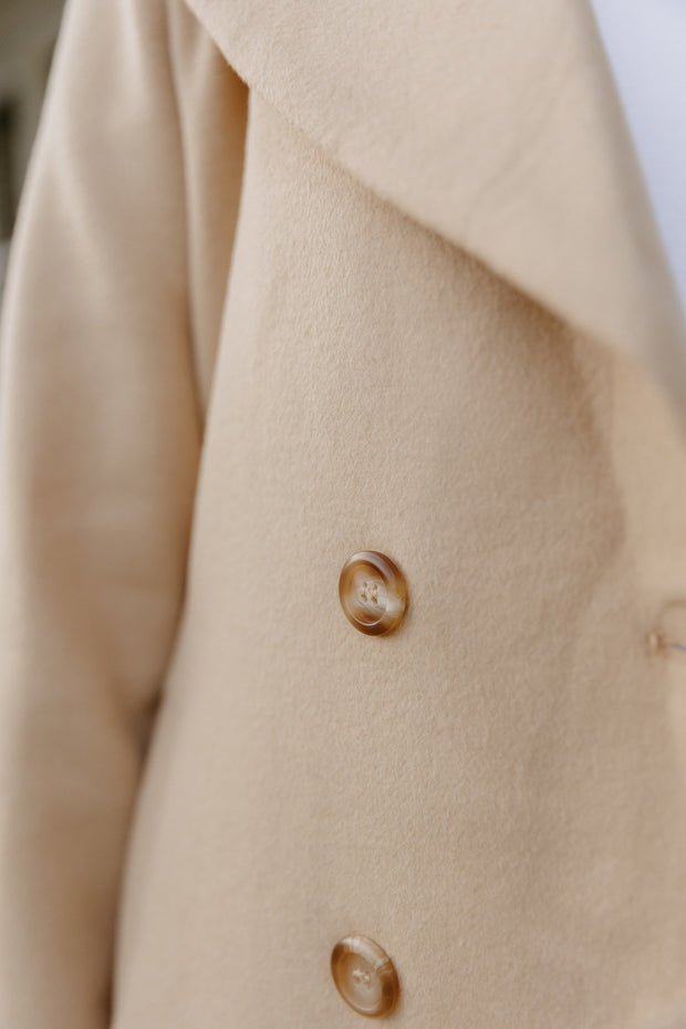 Wool Long Coat - Camel