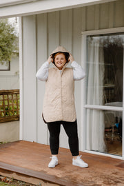 Quilted Vest - Cream/Beige