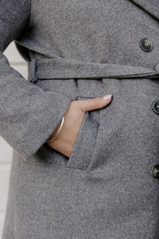 Wool Long Coat - Dark Grey