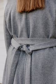 Wool Long Coat - Dark Grey