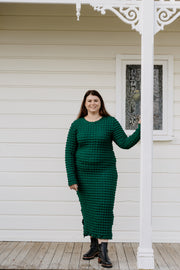 Elle Dress - Green Bubble