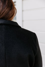 Wool Long Coat - Black