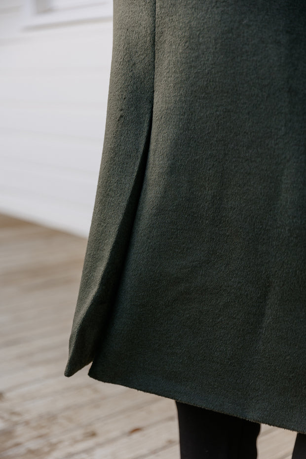 Wool Long Coat - Khaki