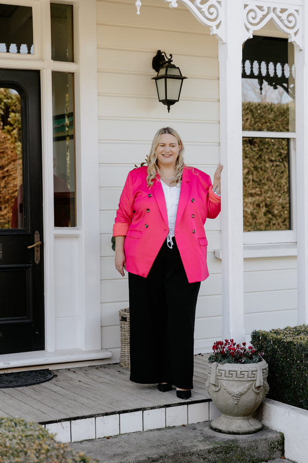 Longline Blazer - Pink