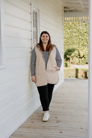 Quilted Vest - Cream/Beige