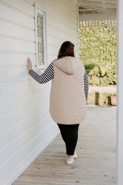 Quilted Vest - Cream/Beige