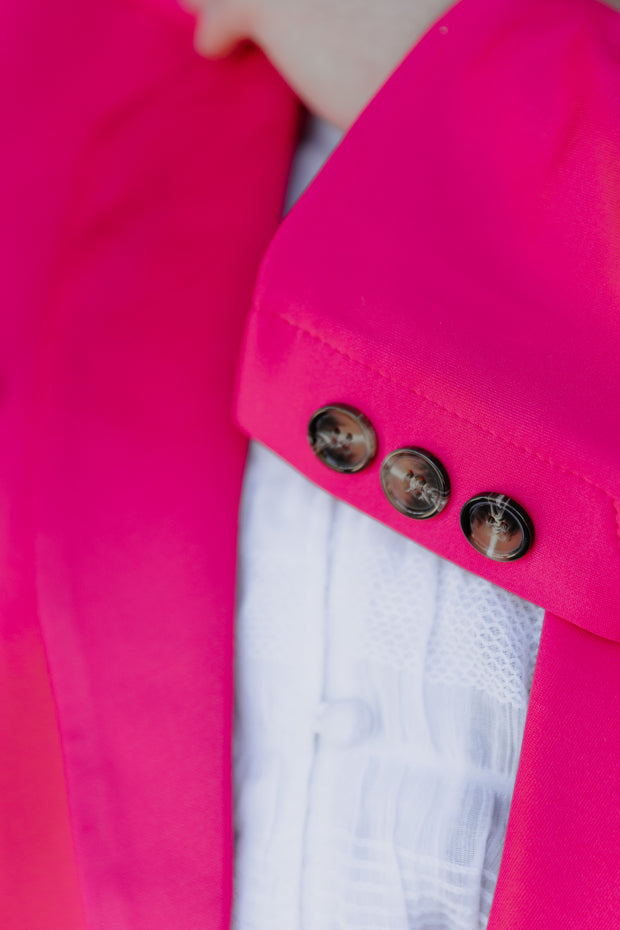 Longline Blazer - Pink