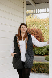 Quilted Vest - Black