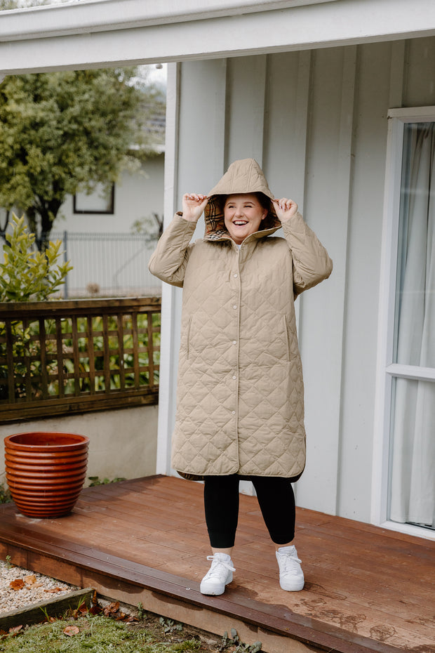 Faulty Quilted Coat - Sage