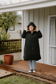 Faulty Quilted Coat - Black