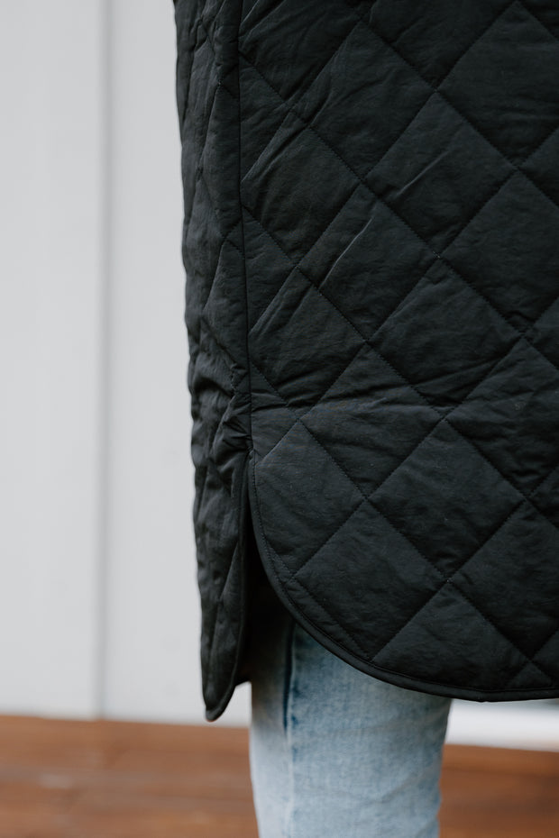 Faulty Quilted Coat - Black