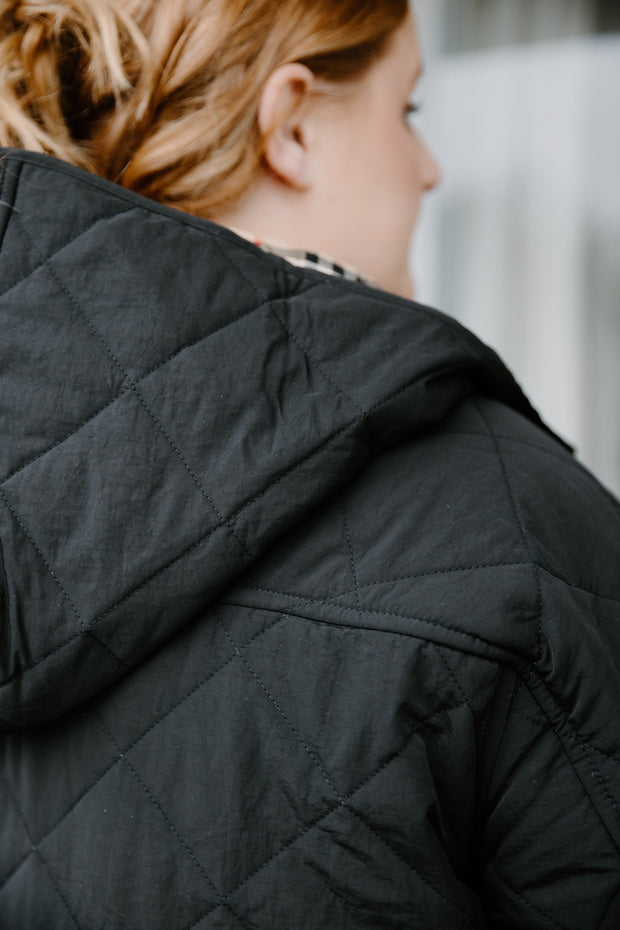 Faulty Quilted Coat - Black