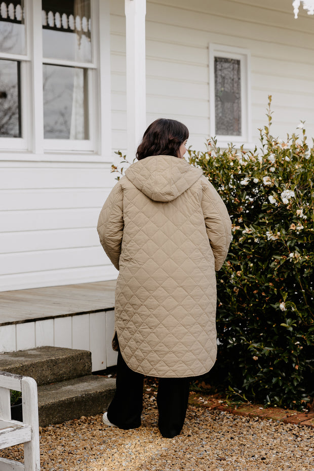 Faulty Quilted Coat - Sage