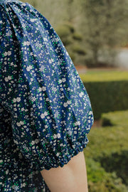 August Dress - Navy Floral