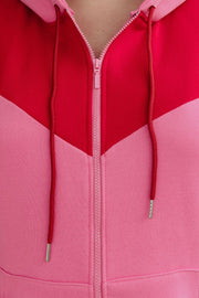 Zip Hoodie - Pink/Red