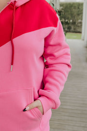 Zip Hoodie - Pink/Red