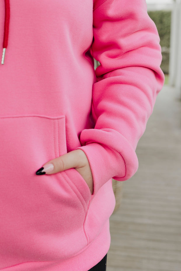 Zip Hoodie - Pink/Red