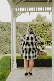 Bri Dress - Black & White Check