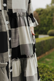 Bri Dress - Black & White Check