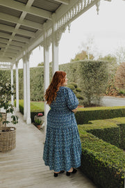 August Dress - Navy Floral