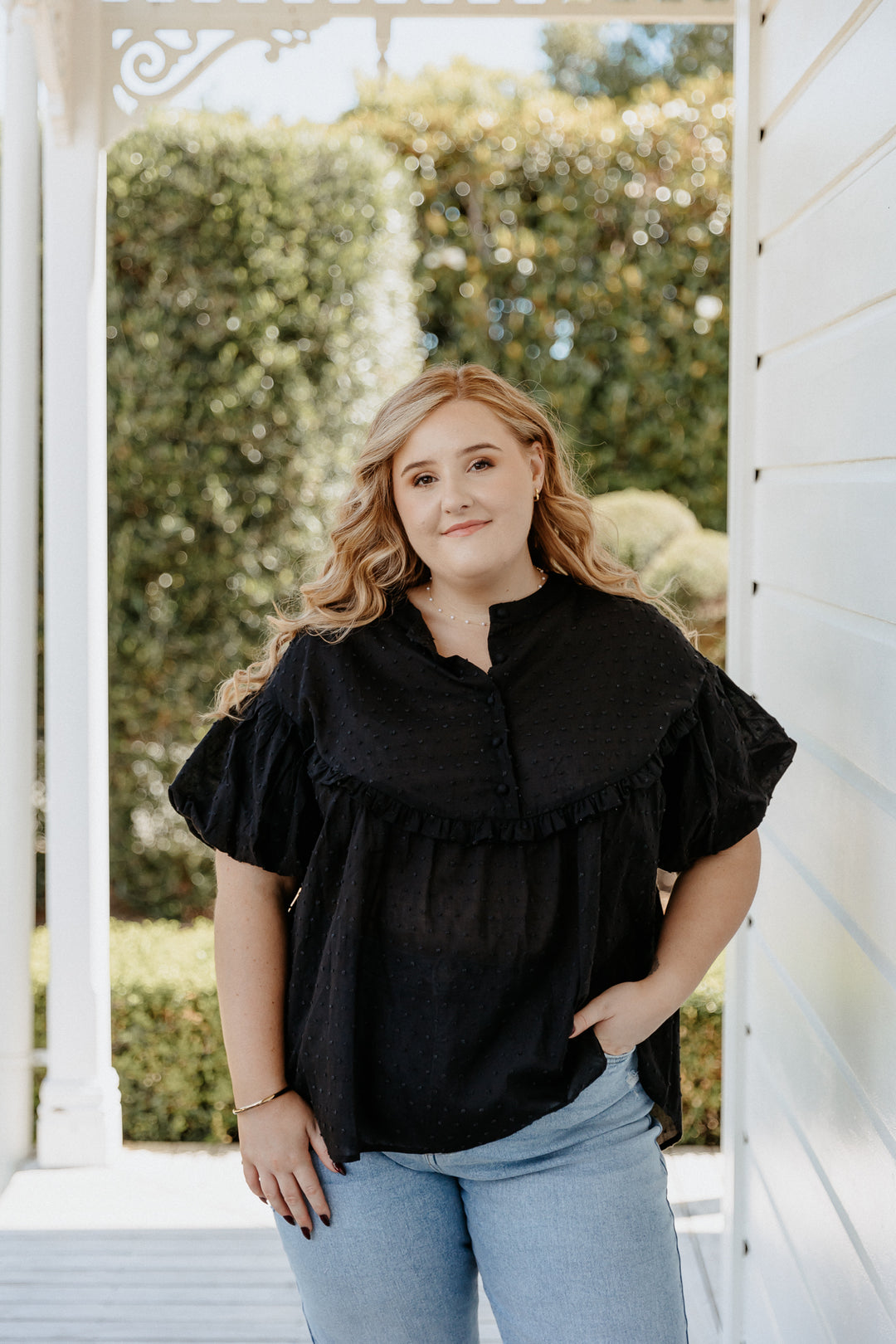 ruby rain linen top