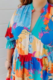 Meadow Dress - Colourful Abstract